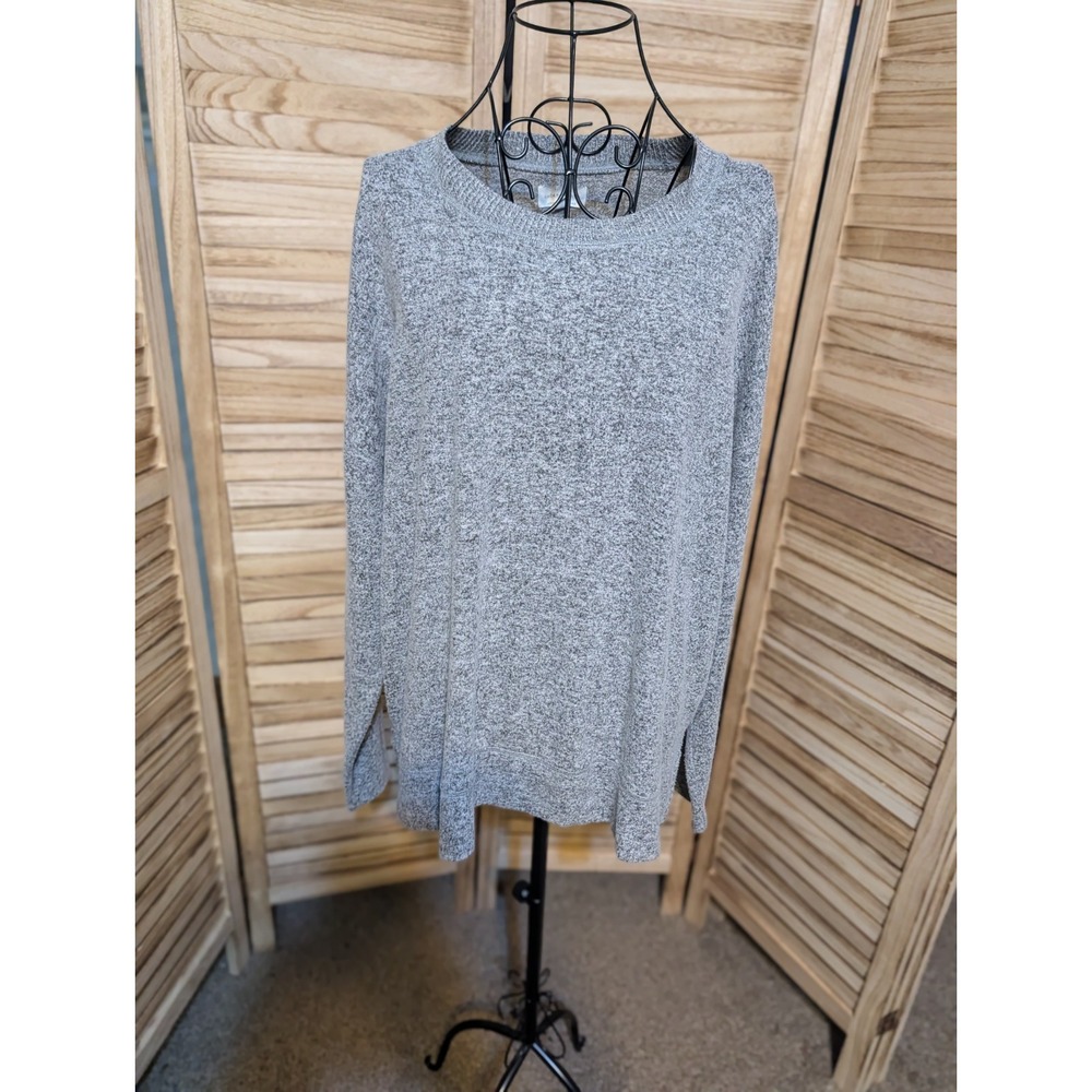 Lucky Brand Women's Size XL Space Gray Lightweight Soft Sweater Crewneck